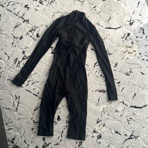 Fashion Nova black spandex material jumpsuit